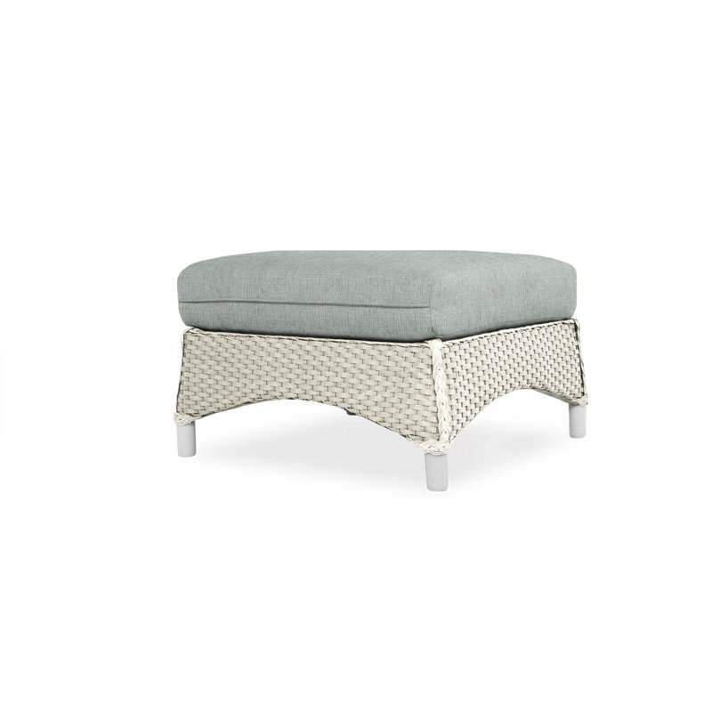 Mandalay Outdoor Ottoman, Rumba Straw, Linen