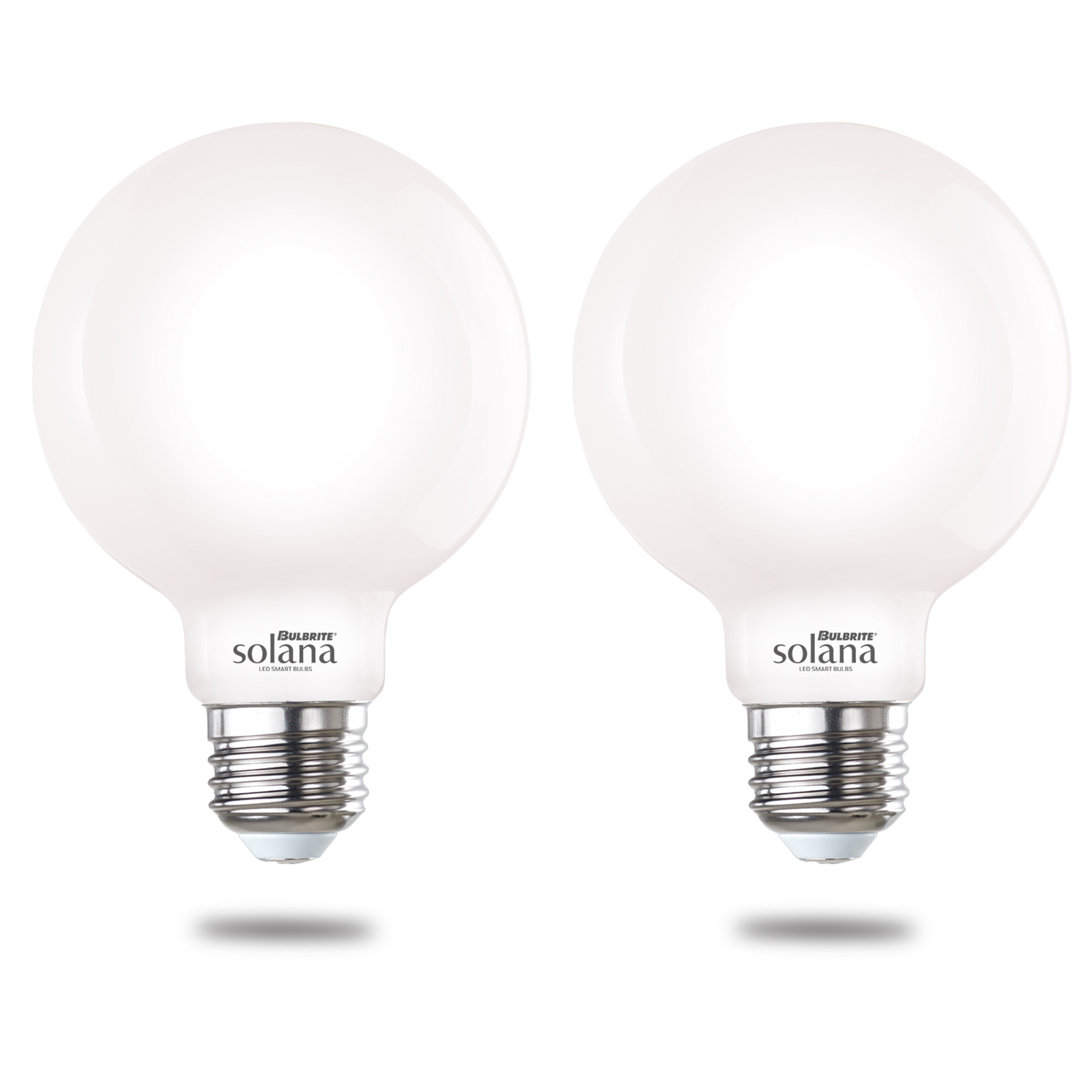 60 Watt Equivalent G25 E26/Medium (Standard) 2700K LED Smart Bulb (Set of 2) Bulbrite Solana