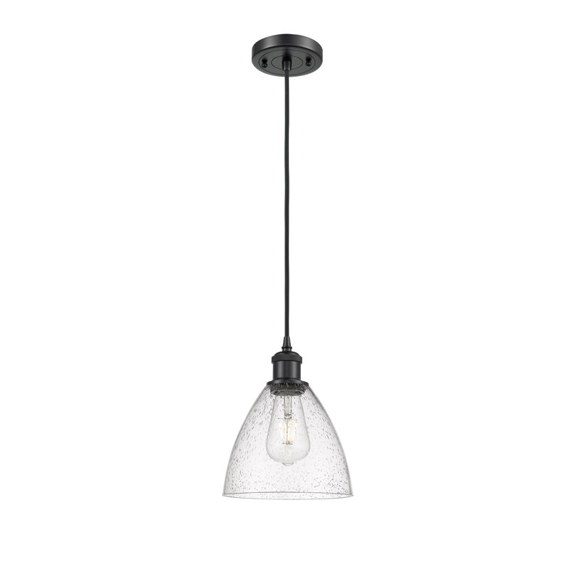 Haide 1 - Light Single Pendant, LED, 11.25" H x 7.5" W x 7.5" D, Matte Black
