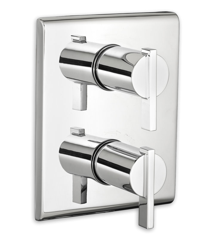 Garniture de thermostat double poignée Times Square, Chrome