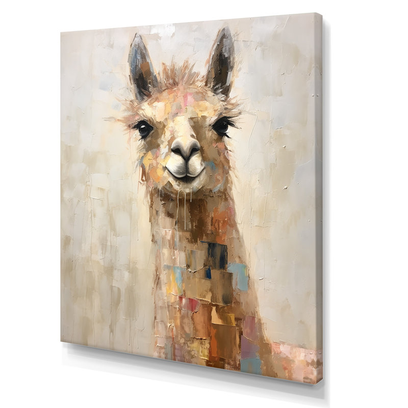 «Furry Llama Portrait II», reproduction sur toile, H 44 po x l 34 po x P 1,5 po, Toile tendue
