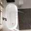 Baignoire de trempage autoportante en acrylique blanche 63 po x 31,5 po