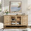 Meuble télé en bois avec porte en verre de 57,9 po Scarlett