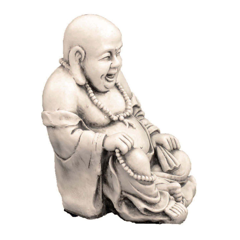 BUDDHIST MONK Sitting 43cm, Antique Stone