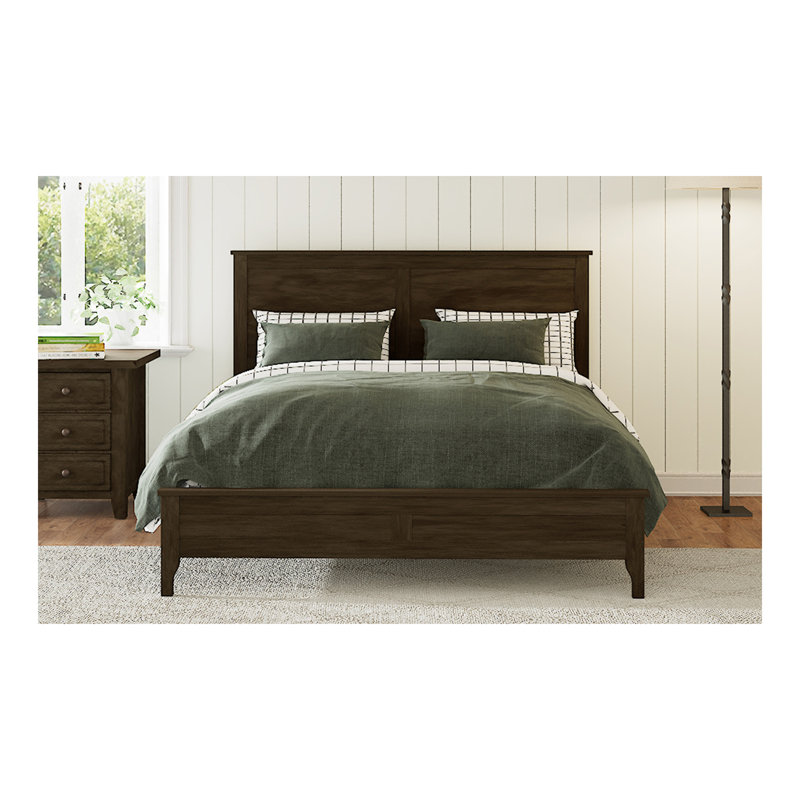 Lit plateforme en bois massif de style moderne et durable