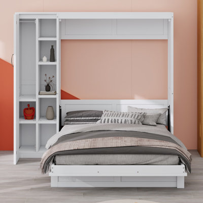 Lit escamotable mural avec tablettes Murphy