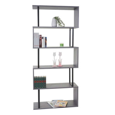 Groover 183 cm H x 80 cm W Iron Geometric Bookcase