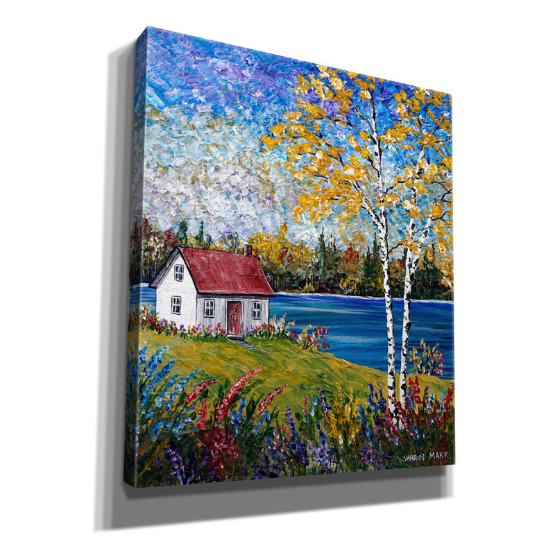 «Dark Water On Canvas» par Sharon Mark, reproduction, H 30 po x l 26 po x P 1,5 po