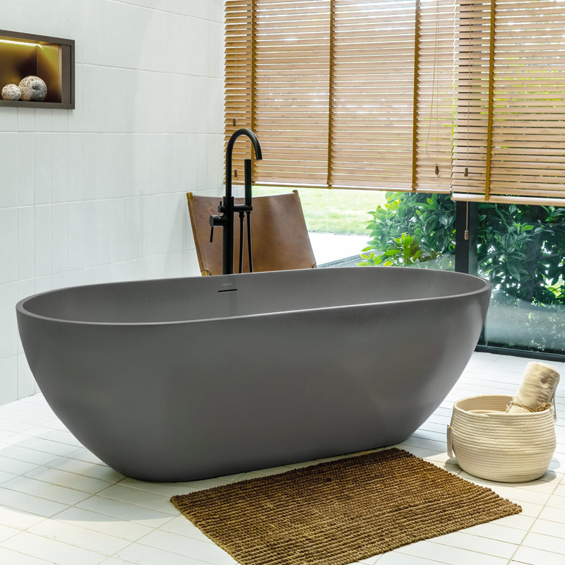 59'' x 29.5'' Soaking Solid Surface Bathtub