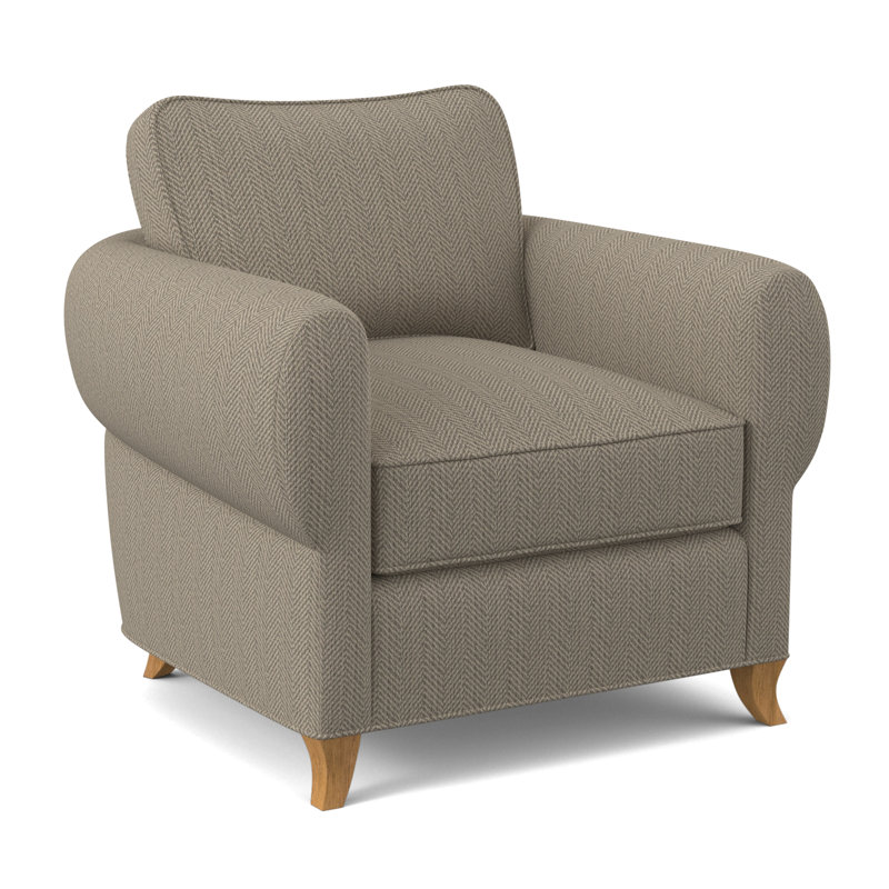 Cocoon Sunbrella® Boucle Armchair, Venice Navy 100% Polyester, Amber