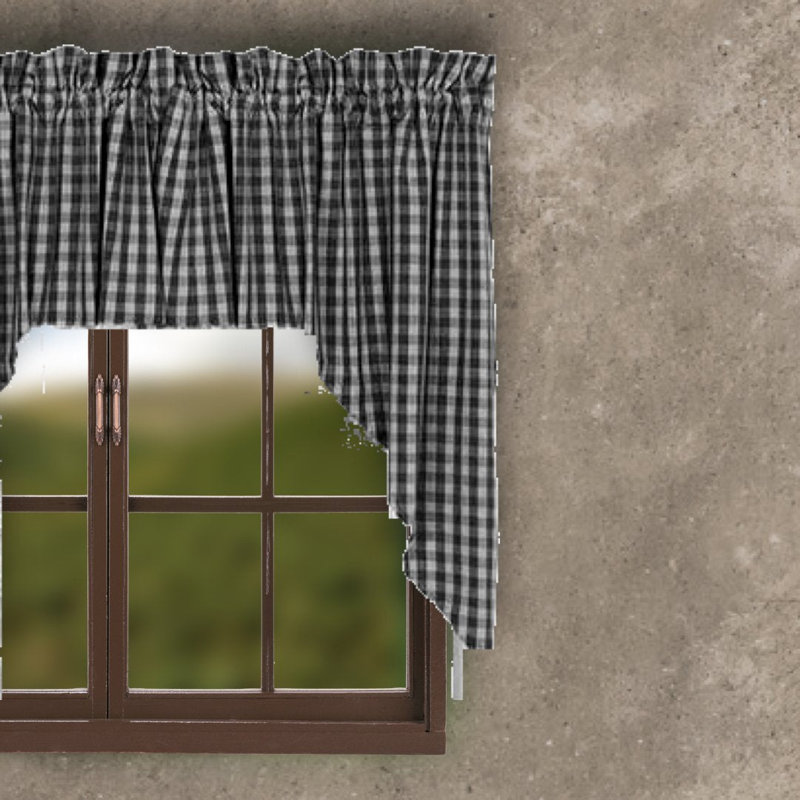 Criss Cotton Checkered Swag Window Valance