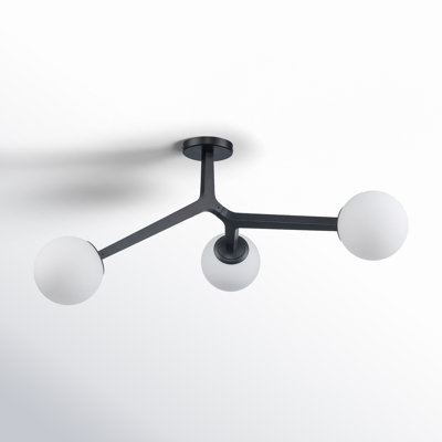 Amarula 3 Light Glass Semi Flush Mount