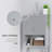 Kleankin Modern Over The Toilet Storage Cabinet, Double Door Bathroom Organizer With Inner Adjustable Shelf And Open Shelf
