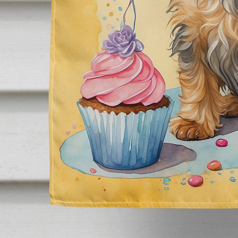 Drapeau «Happy Birthday House», Terrier à poil soyeux