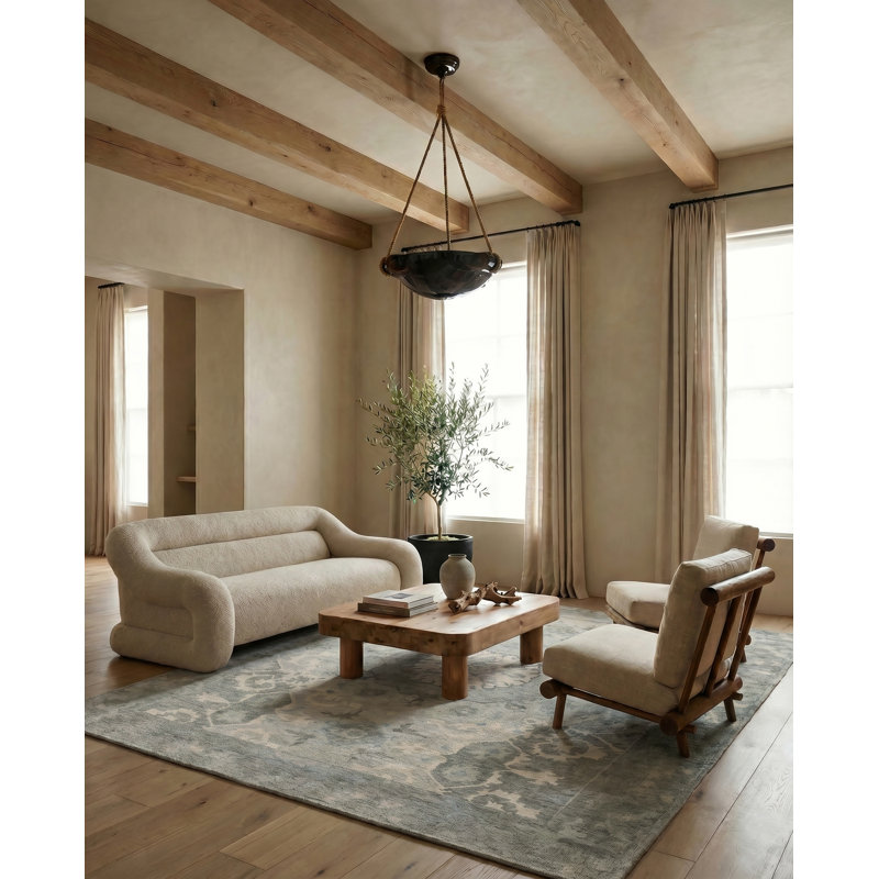Jaipur Living Modify KAI12 Handknotted Medallion Sage and Gray Area Rug , Rectangle 10' x 14'