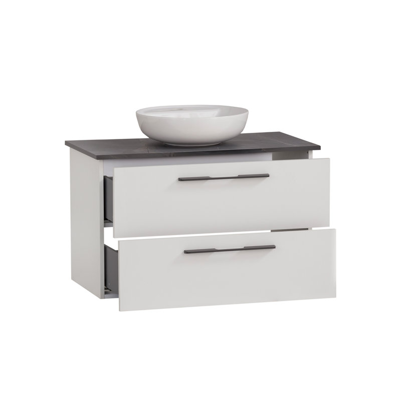 Garren 86mm Single Bathroom Vanity with Vessel Ceramic Basin