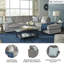 Canapé-lit et chaise longue 110 po New Right-63214577