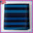 Blue Black Stripes Quilted Bedspread -126176366