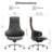 Genuine Leather Executive Chair, Swivel Ergonomic Office Chair, Home Desk Chair with Tilt Reclining, Aluminum Base, Adjustable Height, Adjustable Seat Depth-763485001
