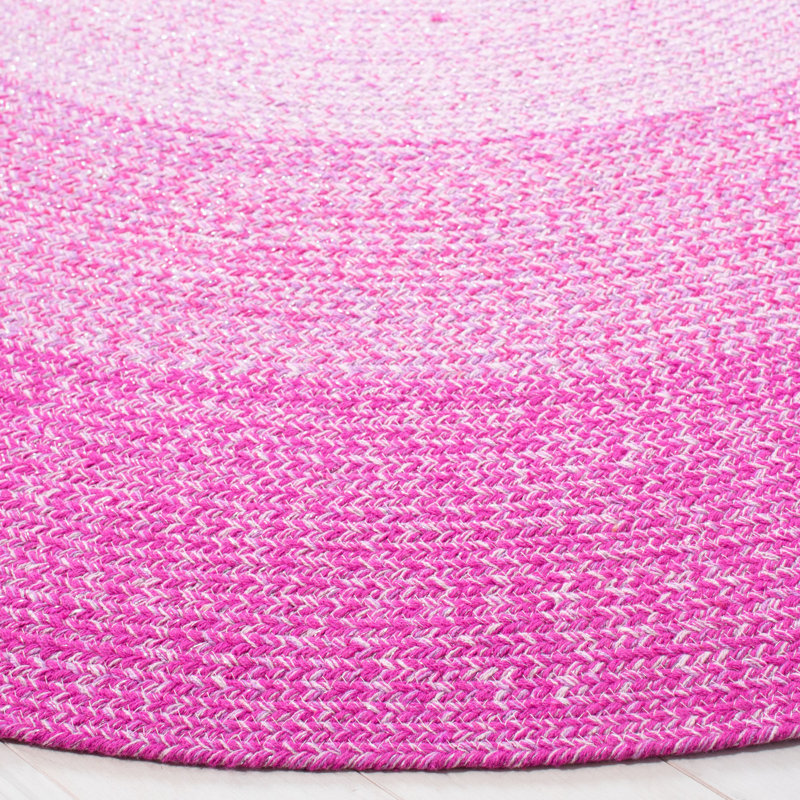 Tapis en coton tissé à la main Gwin, Rond 4 pi