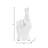 Decorative Stoneware Ceramic Hand Sculpture with Shaka Gesture Silhouette Contemporary Abstract Accent Art Figurine Modern Handcrafted Display Object-1818280414