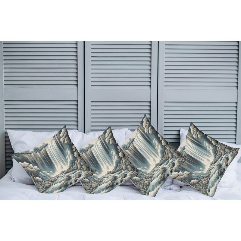 Fabric Reversible Throw Pillow, 20"H x 20"W