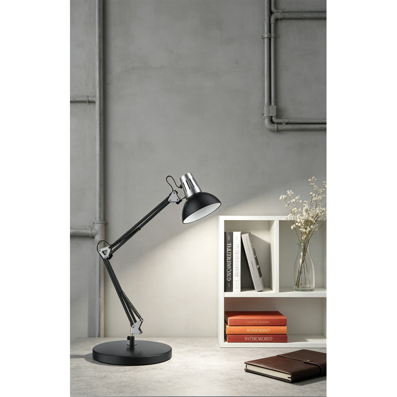 Lampe de bureau réglable en métal, Noir