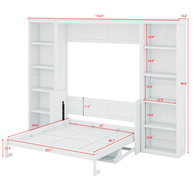 Lit escamotable avec bureau Kilanemos Murphy, Grand lit