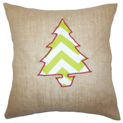 Holiday Patchwork Down Reversible Throw Pillow