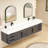 Jessica 84 " W Free Standing Wall Mounted Single Double Single Vanity Bathroom Vanity With Acrylic Top-726806069