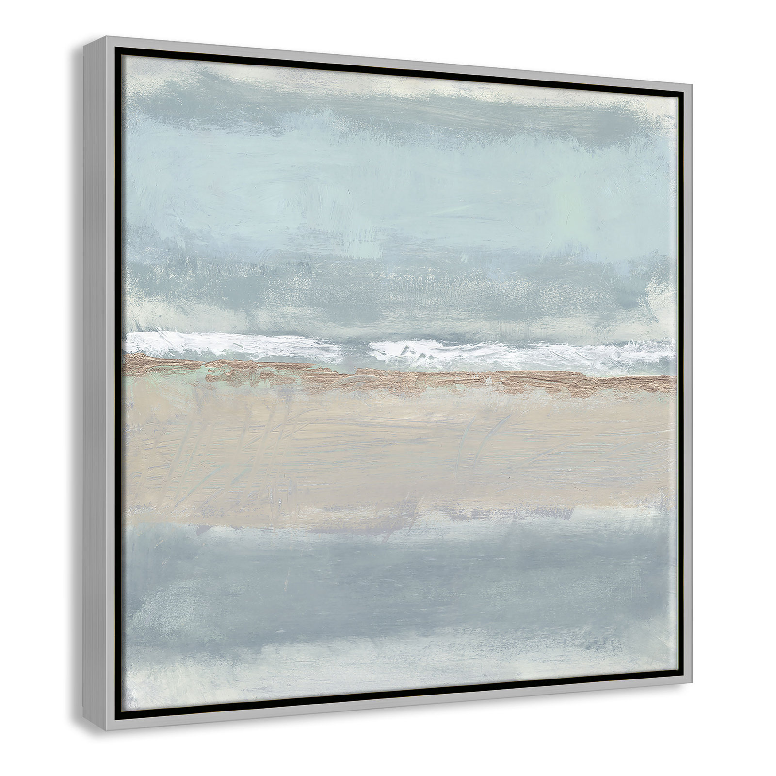 Serenity 1 by Filippo Ioco, Silver , 24" H x 24" W x 2" D
