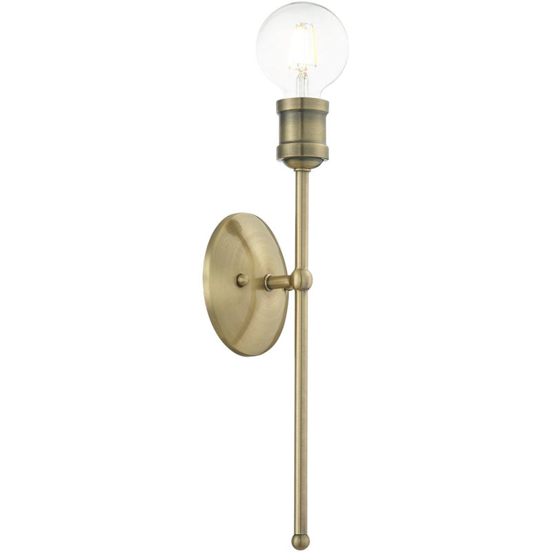 5 Wall Sconce with Steel Base - Modern Lighting Fixture., Antique Brass