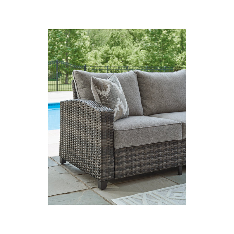 Gennie Wicker 5 - Person Patio Conversation Set with Cushions