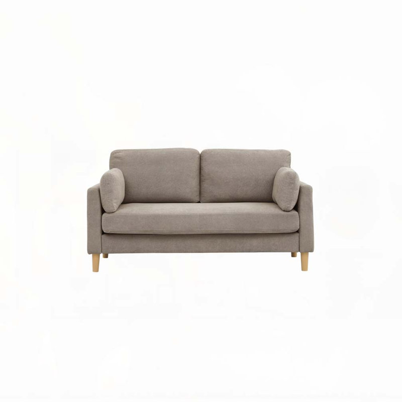 Upholstered 2-Seater Sofa, Khaki