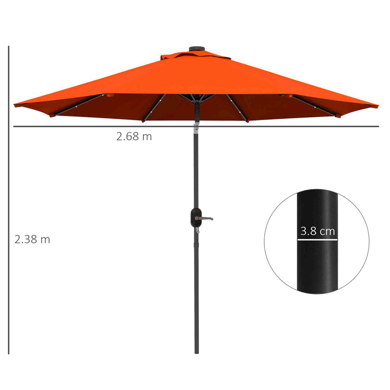 270cm Market Parasol, Orange