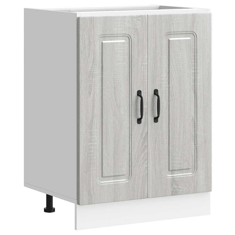 Sink Base Cabinet Kalmar 60X46x81.5 Cm Engineered Wood, Grey Sonoma