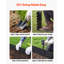 Galvanized Steel Landscape Edging, 1016 x 254 mm Metal Edging for Landscaping with 8 Mounting Clips, Heavy Duty Metal Garden Edge Border for Flower Bed, Yard Pathway, Black-134228134