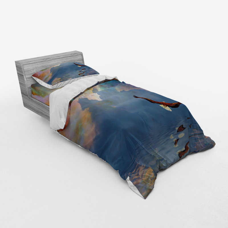 Rustic Polyester Abstract Duvet Cover, Twin XL Duvet Cover + 2 Additional Pieces