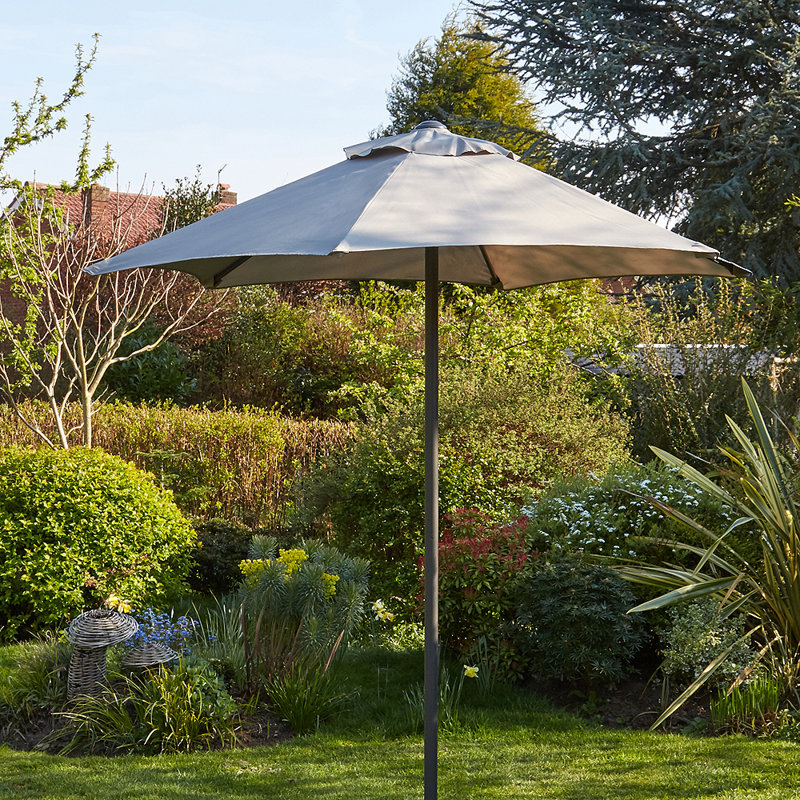 Gozo Aluminium 2m Vented Parasol, Grey