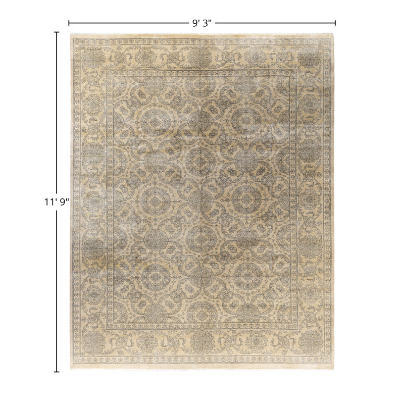 Overdyed One-of-a-Kind 9' 3" X 11' 9" Hand Knotted Area Rug