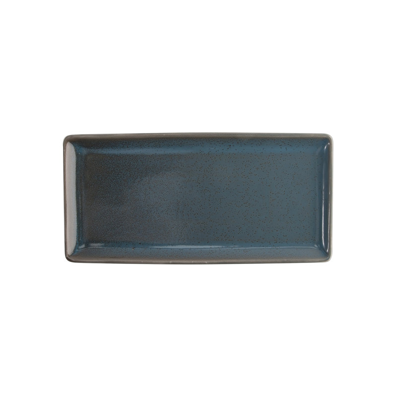 Plateau à apéritif rectangulaire Terra Verde Dusk, 13 po x 6,25 po, par Oneida