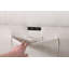 Canapé-lit modulaire réversible moderne en chenille de l 97 po beige avec chargeur USB, poches pour téléphone / magazine