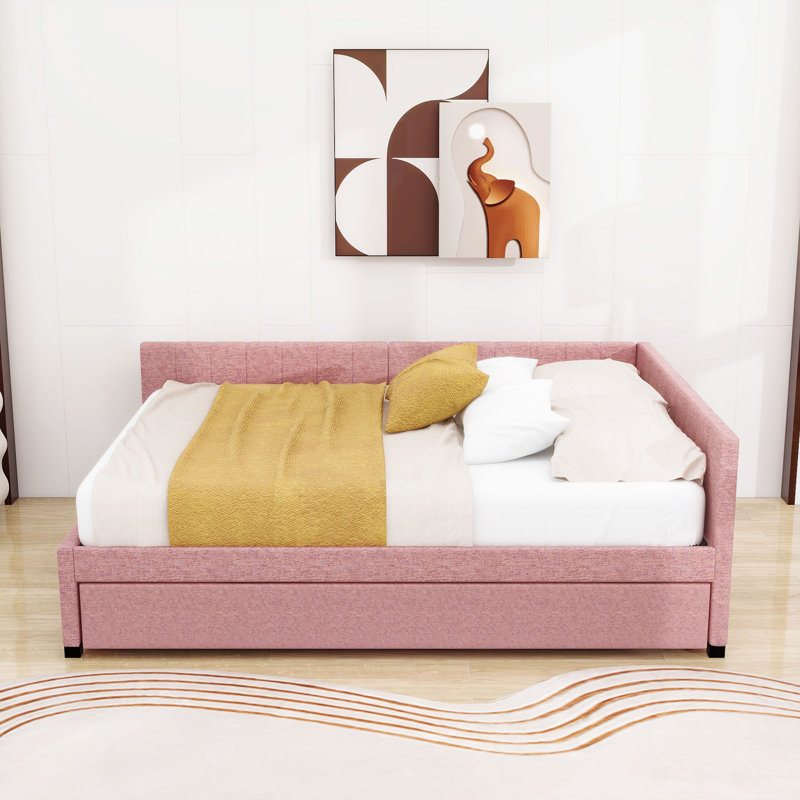 Verlinda Upholstered Daybed, Pink