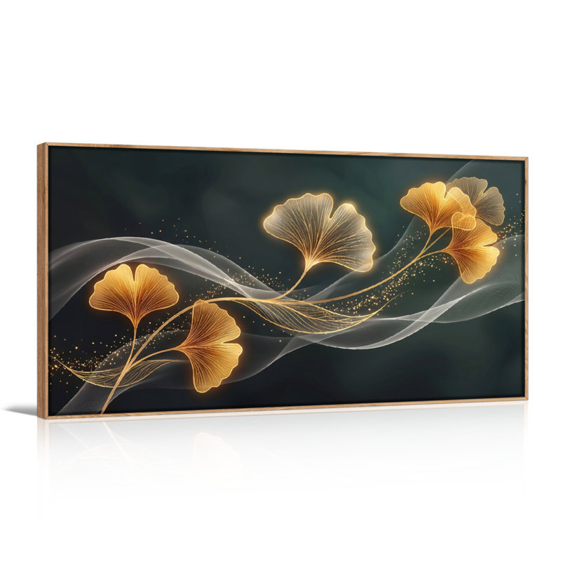 Golden Leaves, reproduction d'art sur toile, ensemble de 1, Natural, 40“W x 20”H