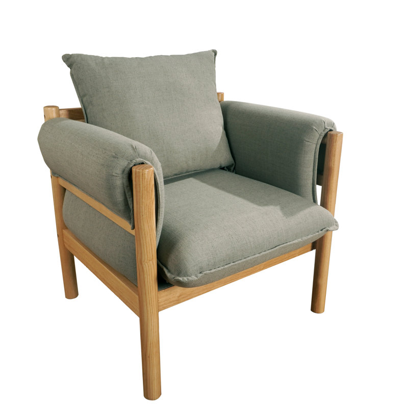 Fauteuil Maanvi, Polyester gris