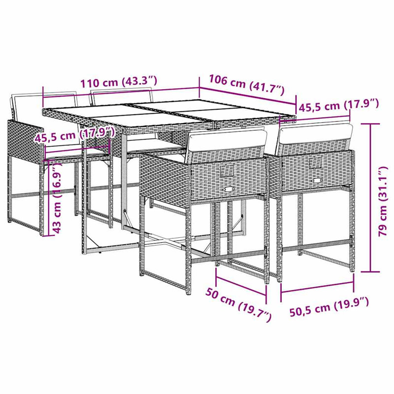 Patio Dining Set with