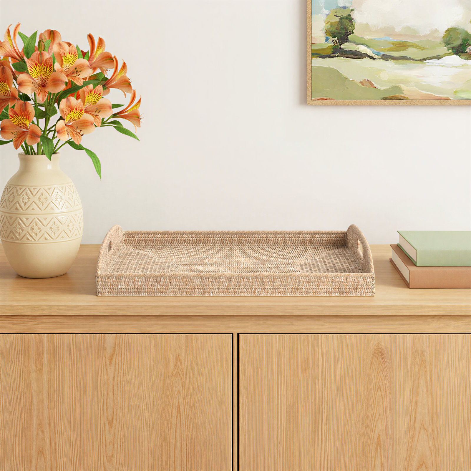 Massey Rattan Decorative Tray