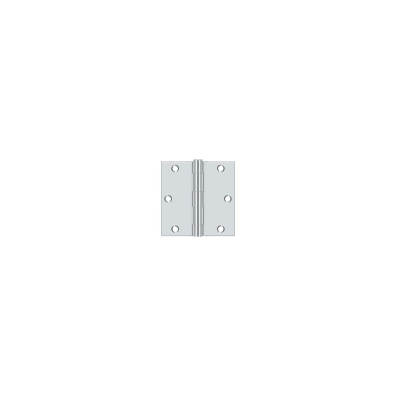 Steel Hinge, Polished Chrome