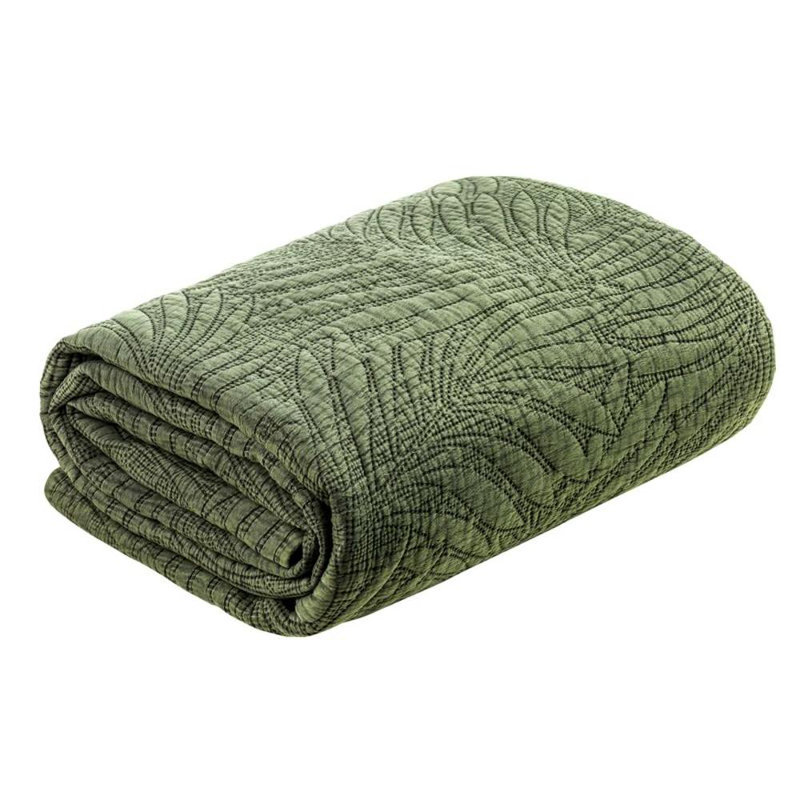 Rhoden Floral Bedspread, W170 x L210cm, Dark Turquoise