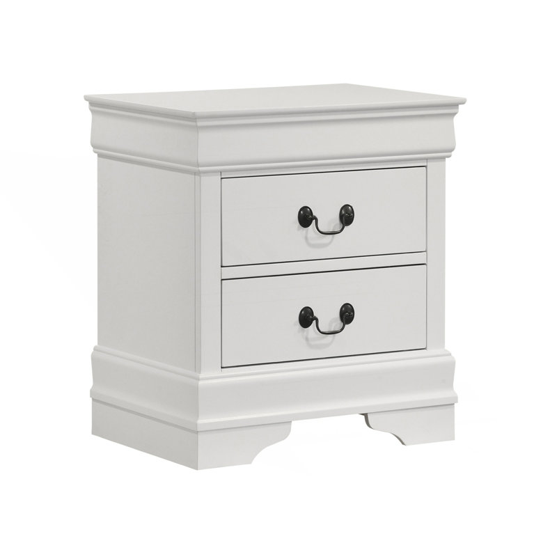 2-Drawer Nightstand With Bracket Feet